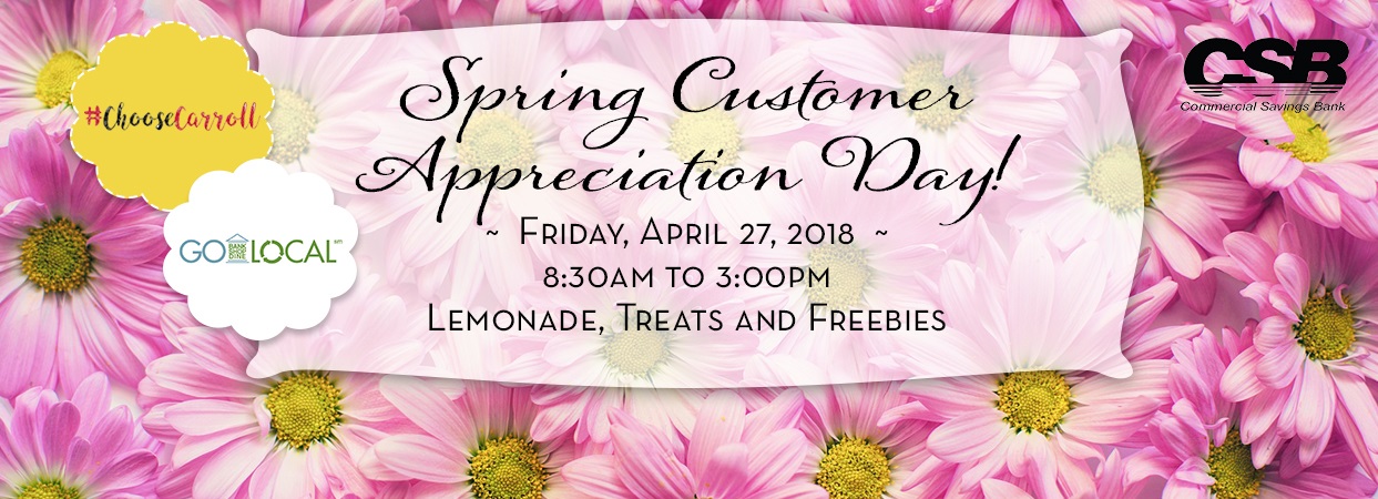 Spring Customer Appreciation Day Banner - 4/27/18