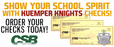 Kuemper Knights check order - Show your school spirit with Kuemper Knights checks! Order your checks today! CSB